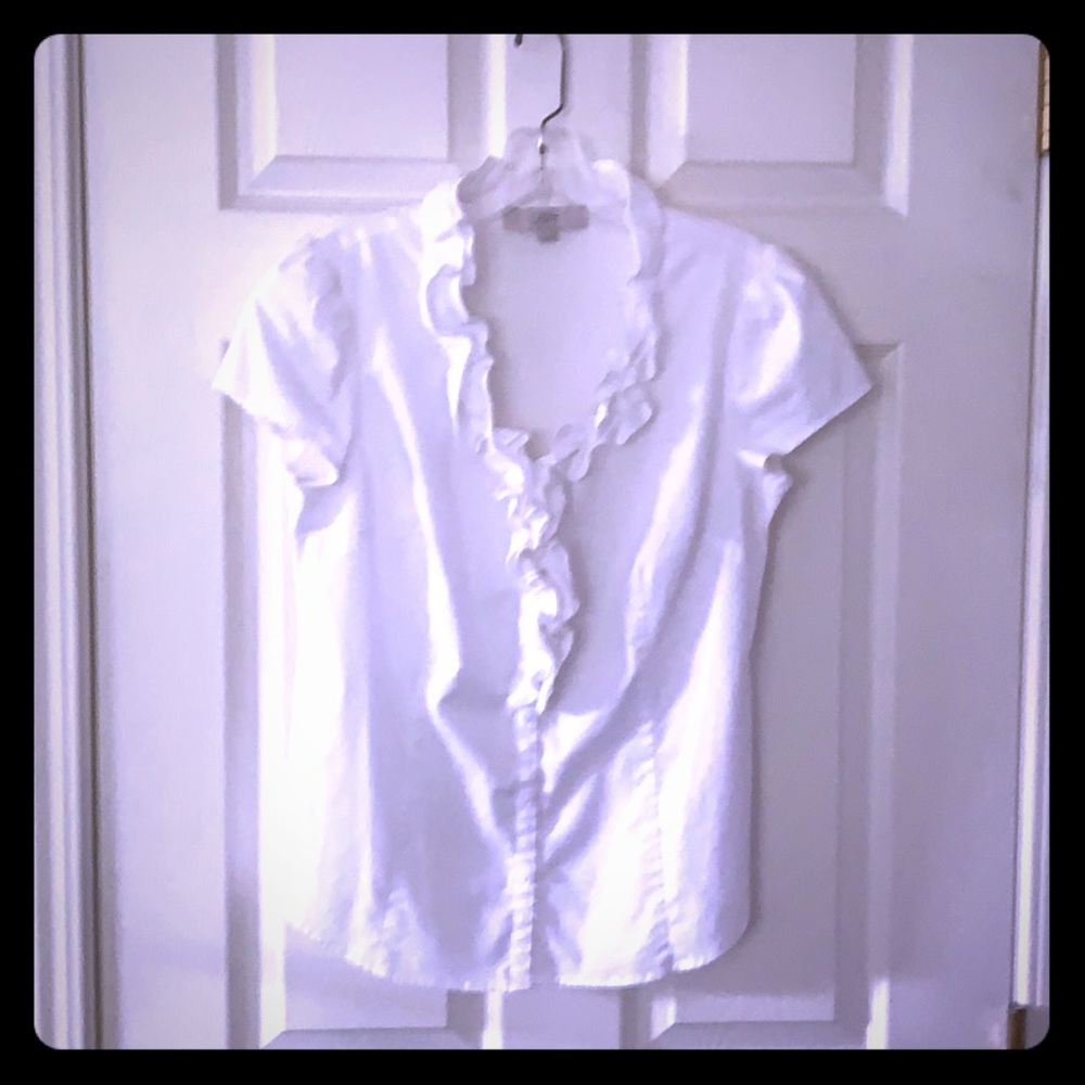 Ruffled button down